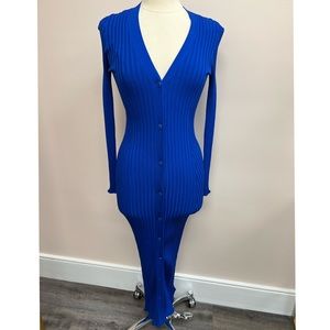 Ted Baker Longline Cardigan in Bright Blue